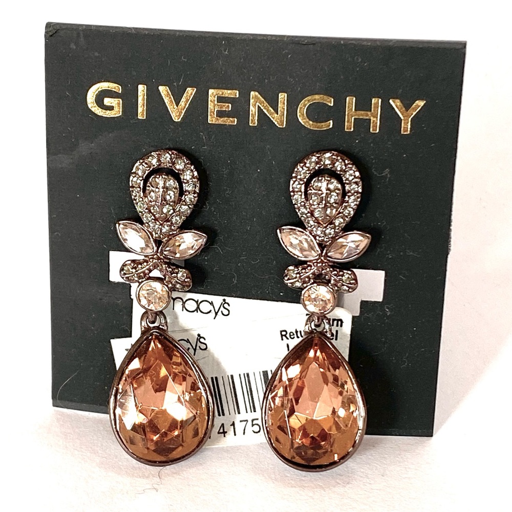 Givenchy Crystal Teardrop Earrings